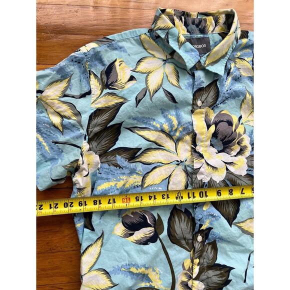 Bonobos Riviera Slim Fit Blue Floral Print Men’s Shirt Cotton Large A003154 - Picture 4 of 8